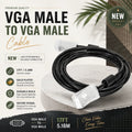 NEW 17ft VGA Cable Male 15-Pin PC Extension Video HD Monitor HDTV