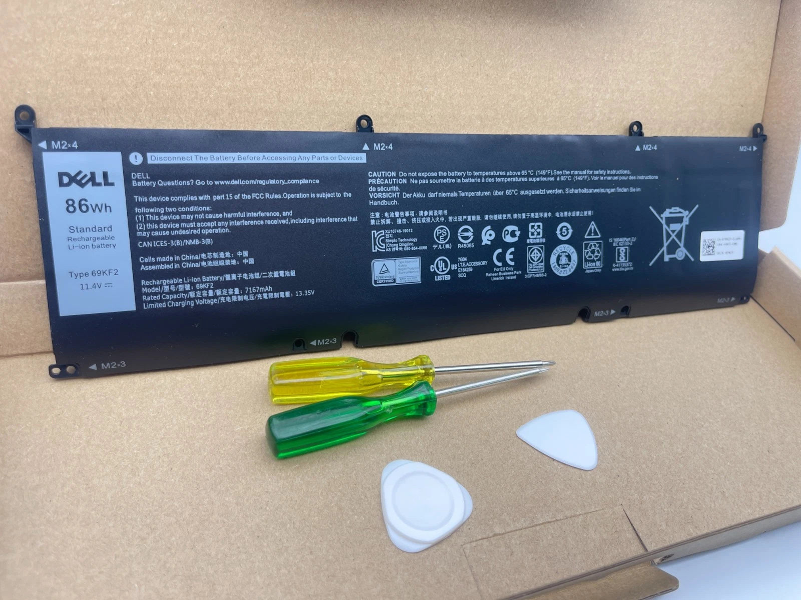 Genuine 86Wh 69KF2 Battery For Dell XPS 15 9500 Precision 5550 Alien M15 M17