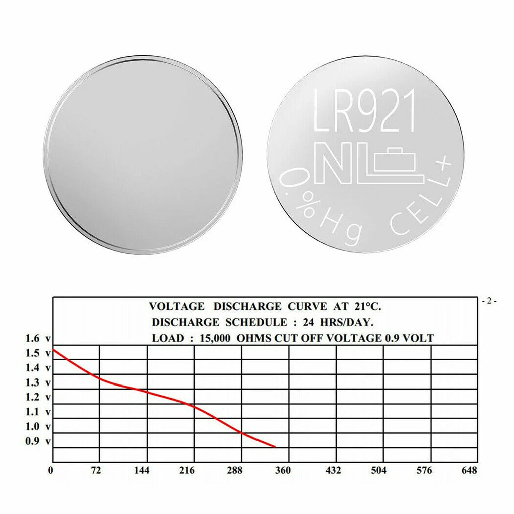 6X AG6 LR69 LR921 SR920W SR921 Alkaline 371 370 Watch Battery Button Cell