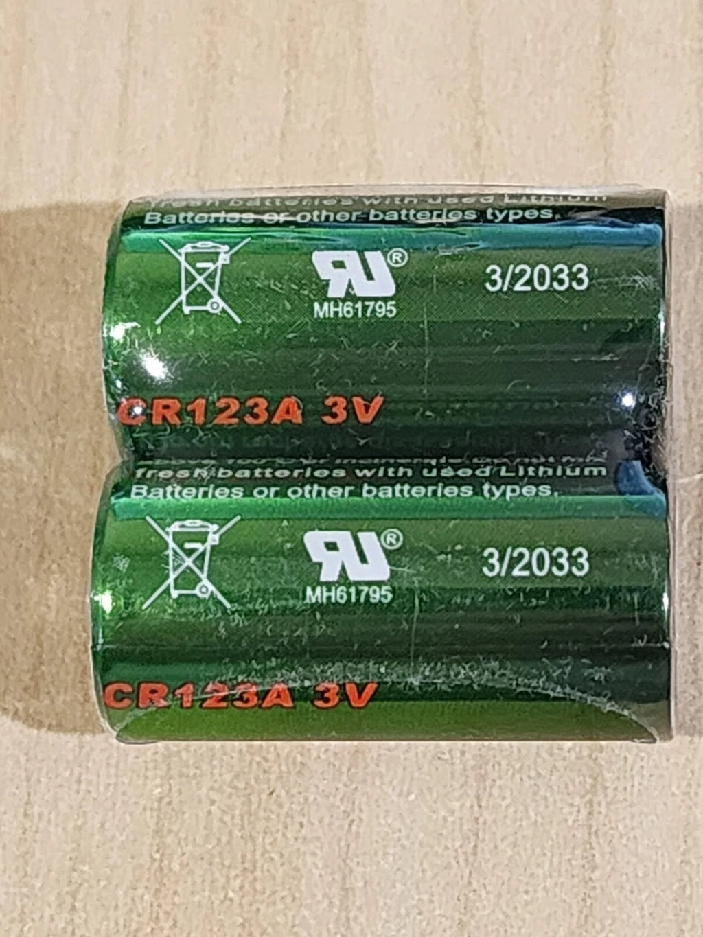 2 pc EVERGREEN CR123 CR 123 DL123 battery CR123A 17345 3v EXPIRE 03/2033