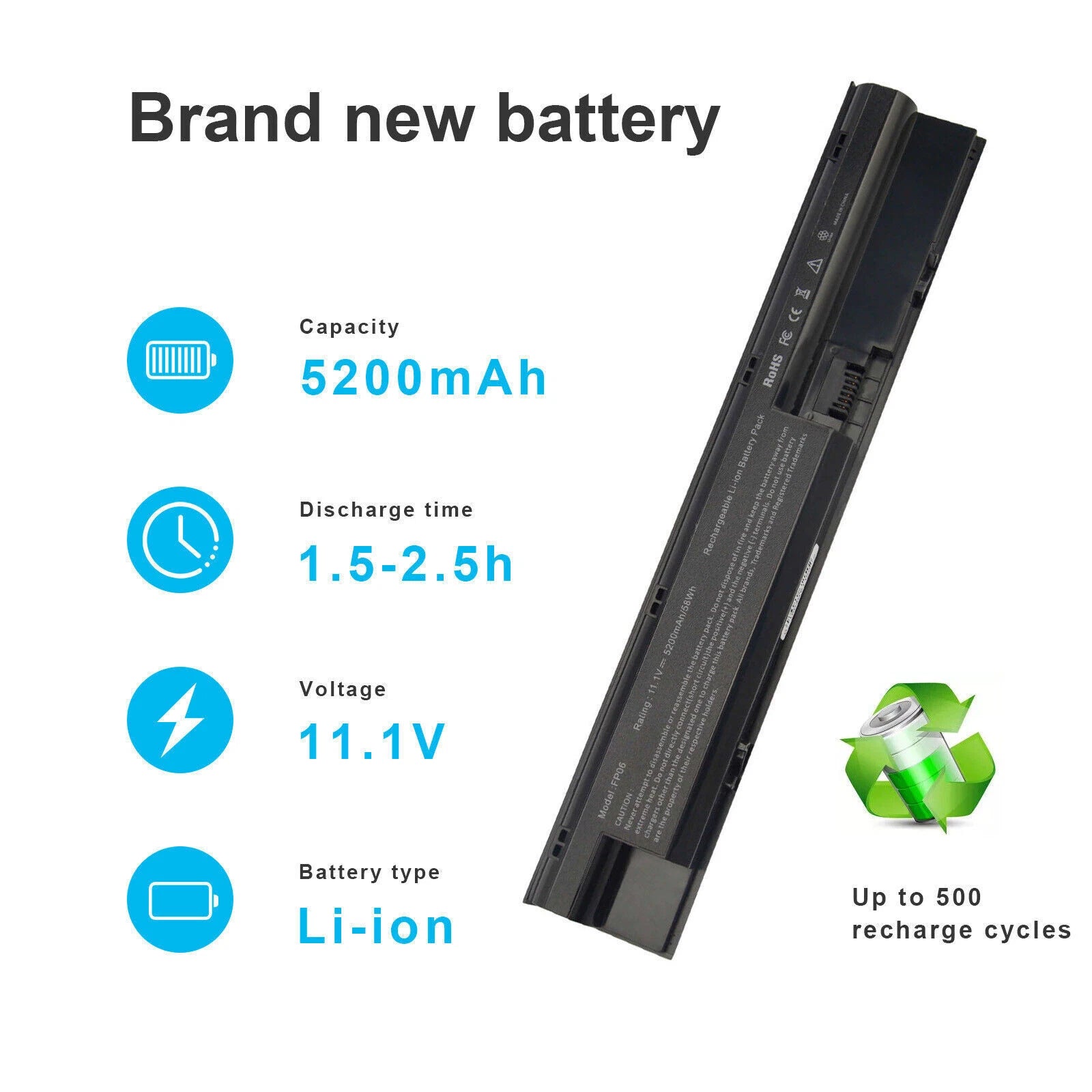 FP06 FP09 Battery for HP Probook 440 450 445 470 455 G0 G1 707616-851 707617-421