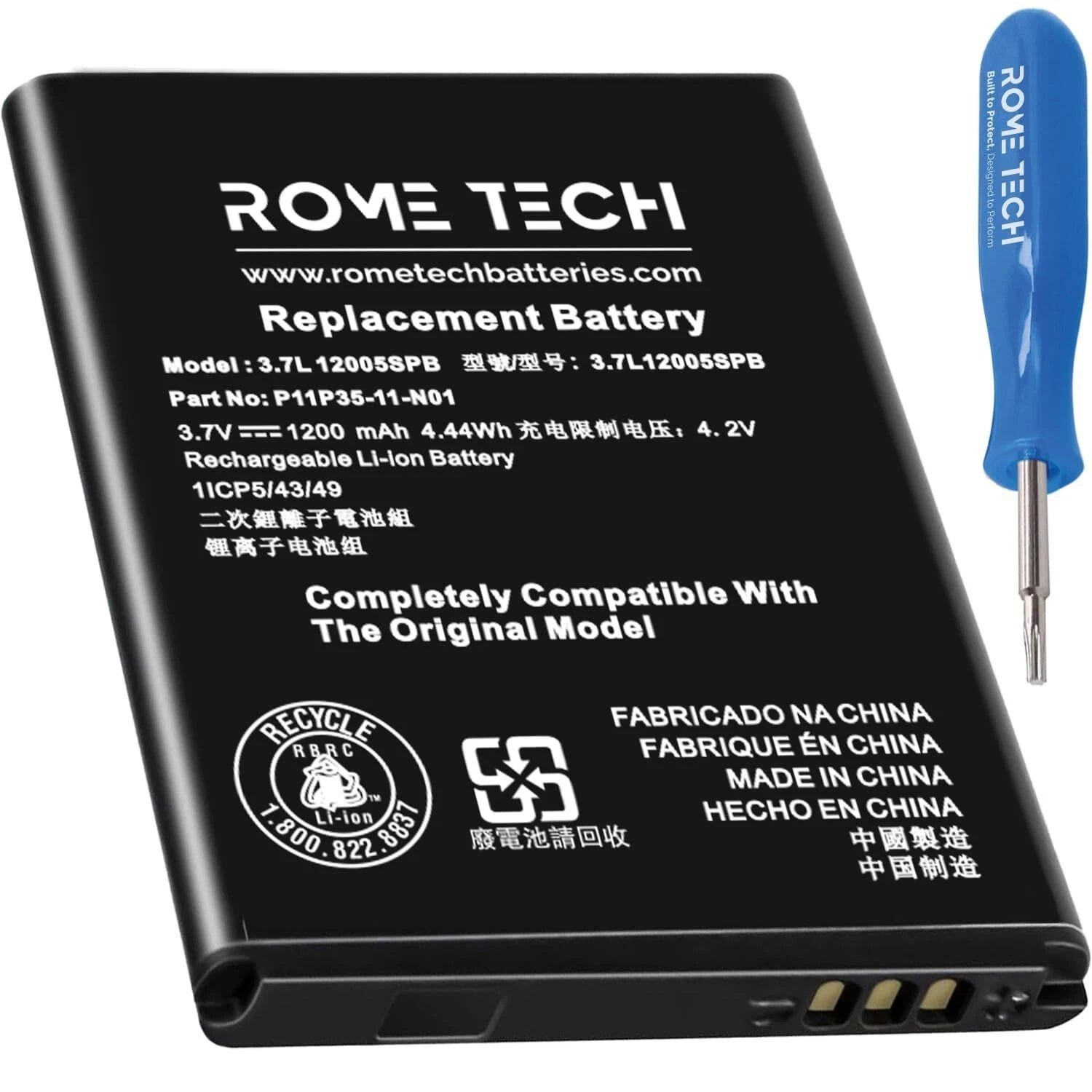 Replacement Battery for Texas Instruments TI-84 Plus CE 1200mAh + Screwdriver