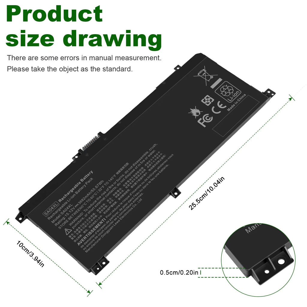 Battery SA04XL For HP Envy X360 15-DR 15T-DR 15Z-DS 17T-CG HSTNN-OB1F L43267-005