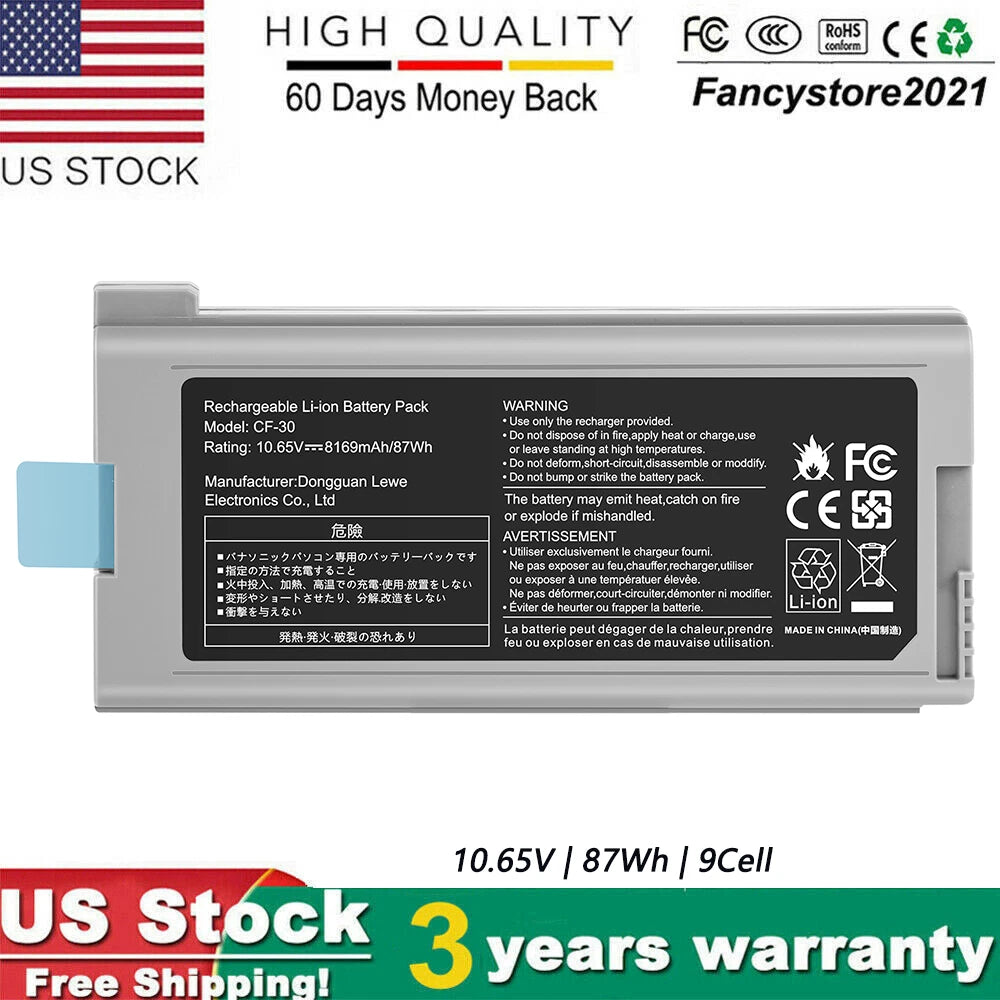 CF-30 Battery For Panasonic Toughbook Cf-30 Cf-31 Cf-53 CF-VZSU46 CF-VZSU46S