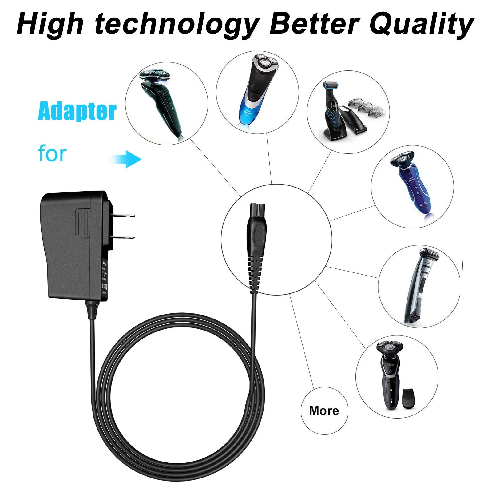 AC Adapter Charger For Philips Norelco Shaver 5000 5100 5200 Series S9721 7867XL