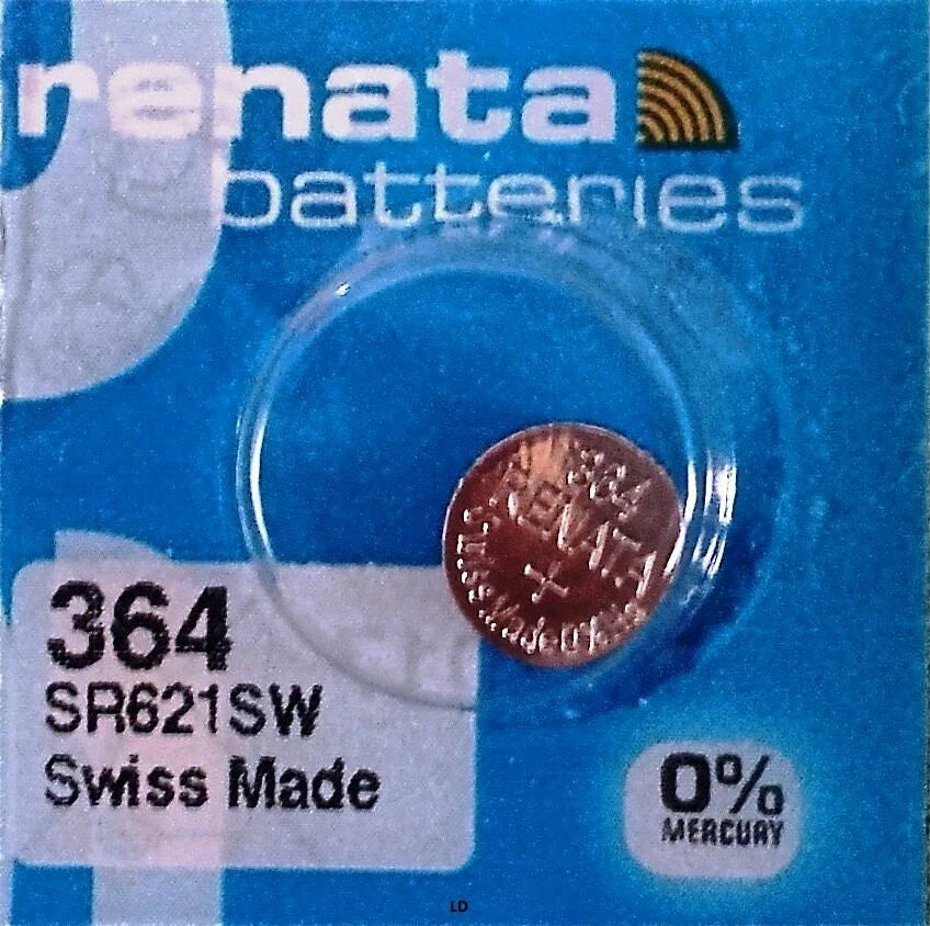 364 Renata Swiss Made Silver Oxide Watch 0% MERCURY Battery 5 Pcs