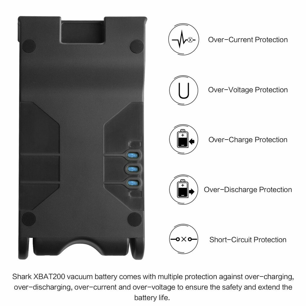 4.0Ah XBAT200 Lithium Battery For Shark ION Rocket IONFlex Cordless Vacuum New
