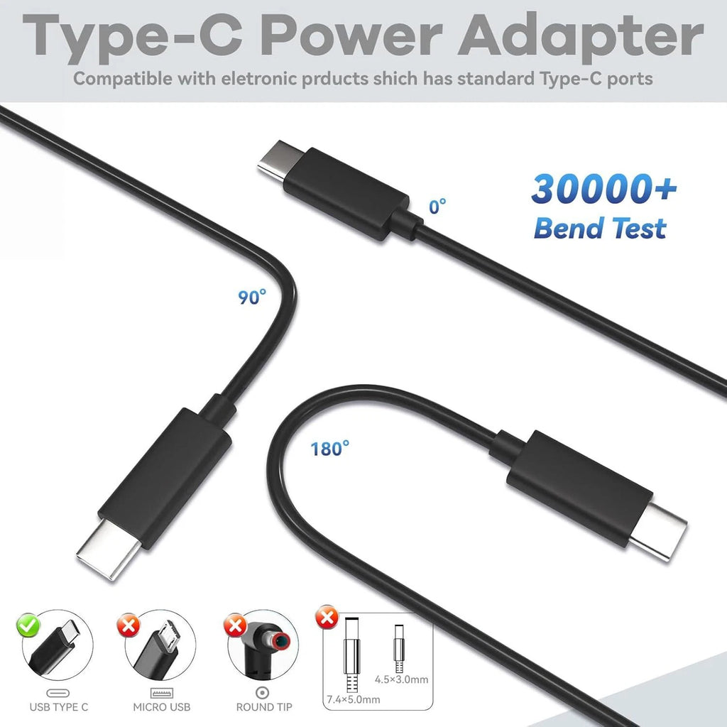 65W Type-C USB-C Laptop Charger for Dell Latitude Computer 5530 5420 5430 5520