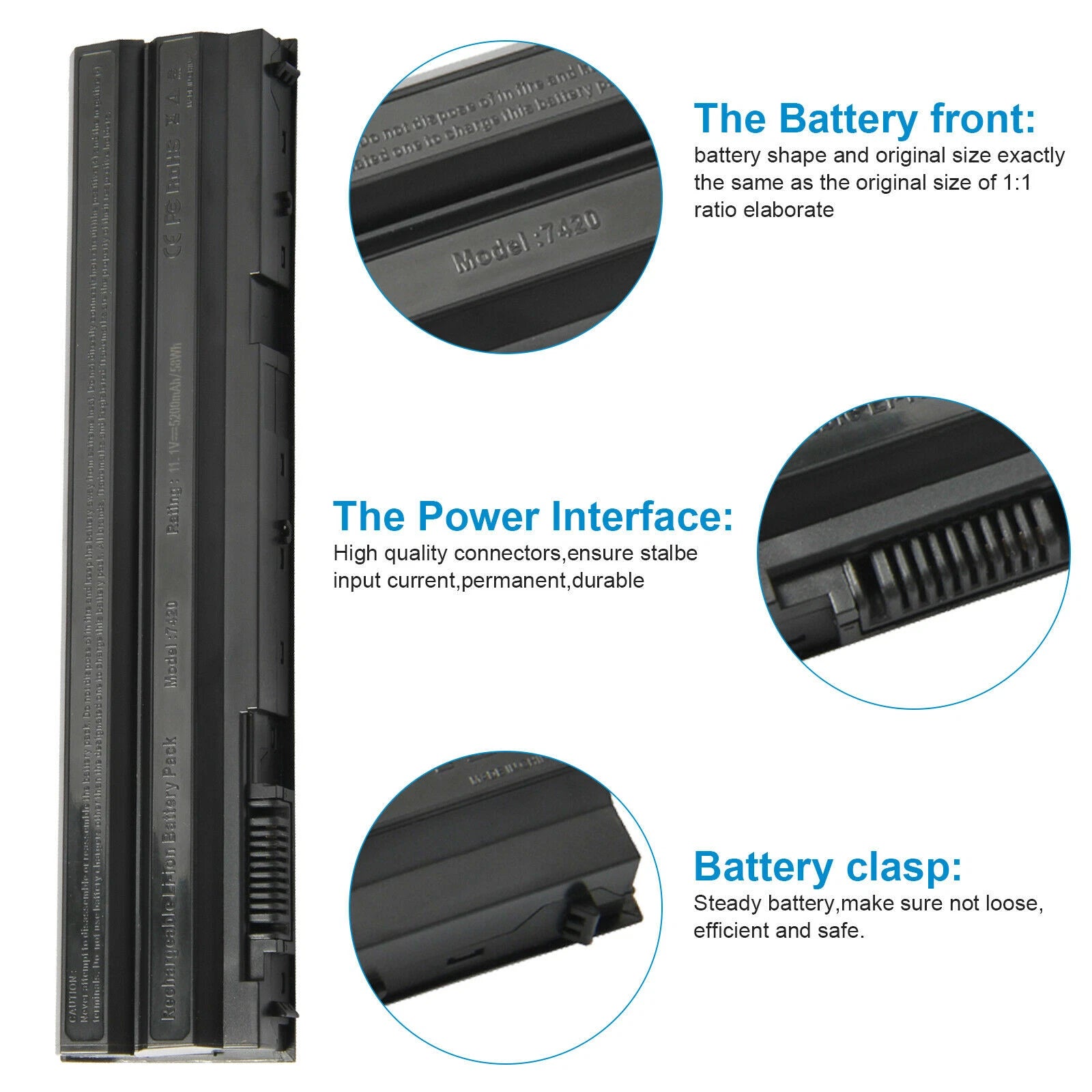 For Dell N3X1D T54FJ Latitude E6540 E6440 E5530 E5430 E6520 E6420 Battery