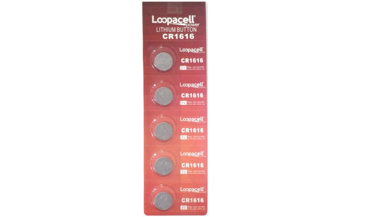 5 NEW CR1616 3V Lithium Coin Battery FRESHLY NEW! LOOPACELL BRAND!!
