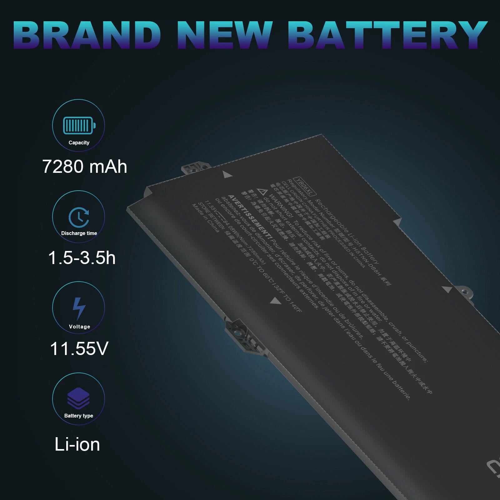 YB06XL Battery For HP Spectre X360 15-CH 2018 15-CH002TX 15-CH013TX 928427-271