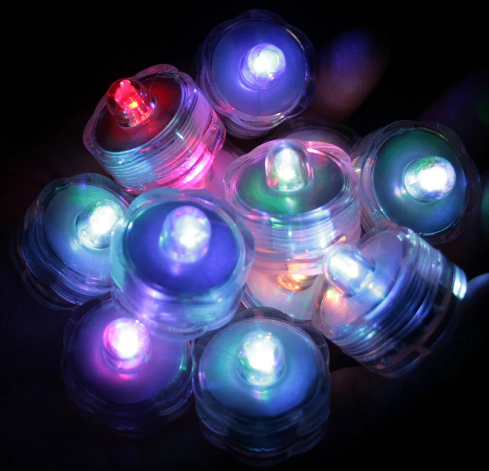 Multi-Color Changing LED very bright tealights, 10 - Candles Battery operated