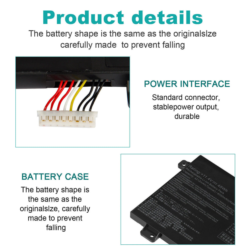Laptop Battery for Asus FX504 FX504G FX505 FX505D FX505G FA506 FA706 B31N1726 PC