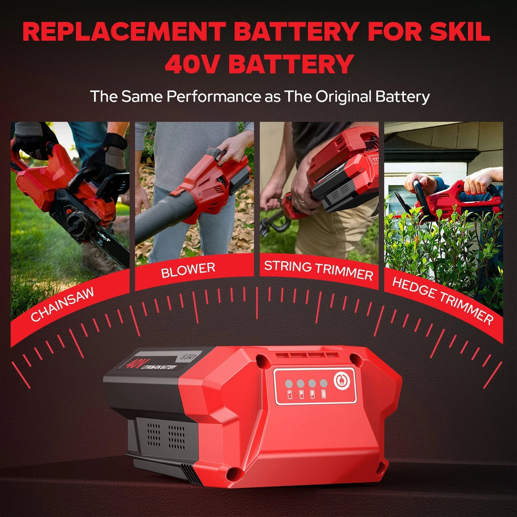 1-2X 40V Replacement Battery for SKIL PWRCore BY8708C-01 BY8705-00 Lithium 6.0Ah