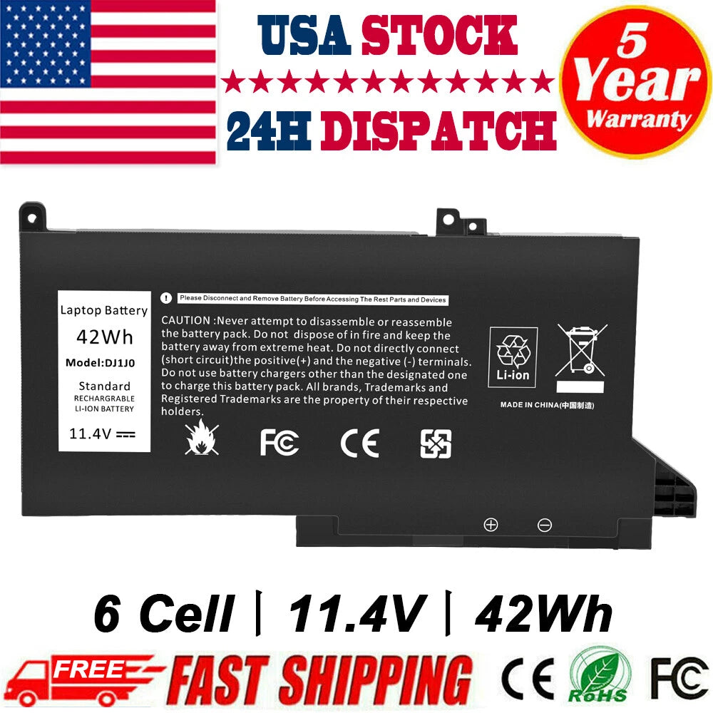 42Wh, 11.4V DJ1J0 Battery for Dell Latitude Series PGFX4 ONFOH DJ1JO 451-BBZL