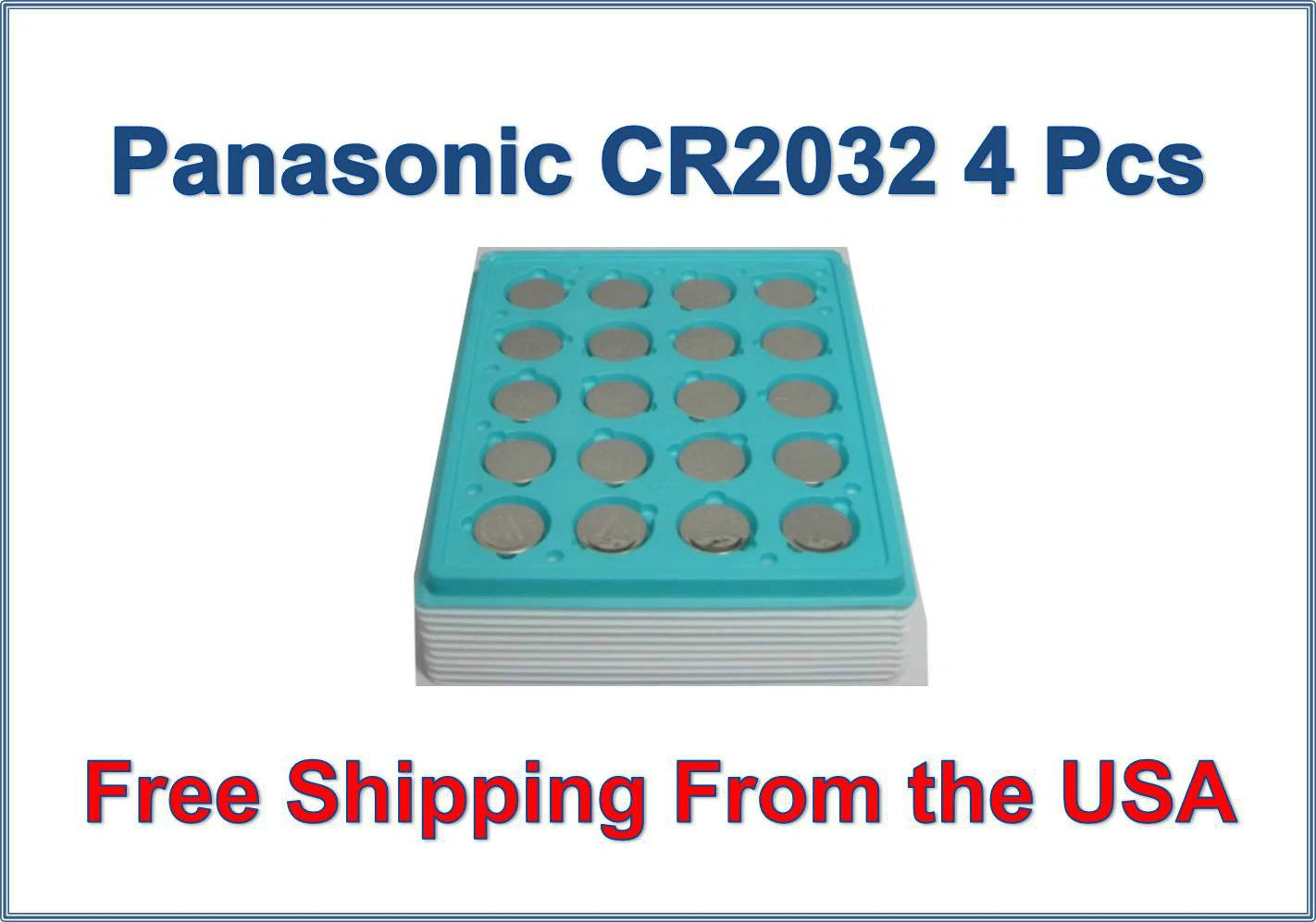 4 Pcs Fresh Panasonic Lithium ECR2032 CR2032 CR 2032 3V Battery
