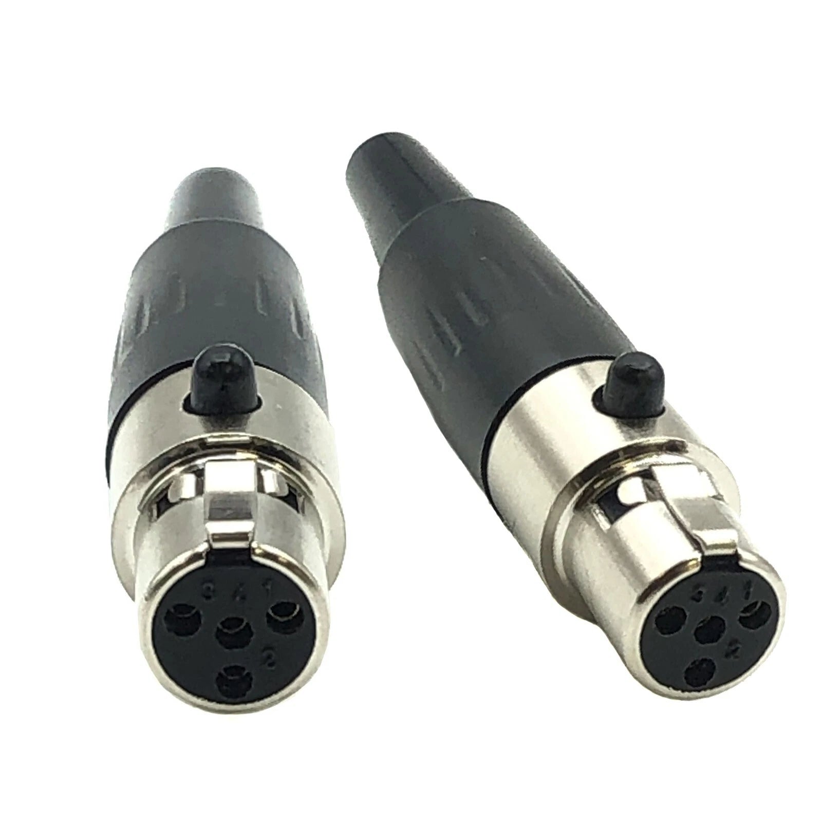 Lot of 2 Mini XLR TA4F 4Pin Female Audio Connector Microphone Socket Adapter