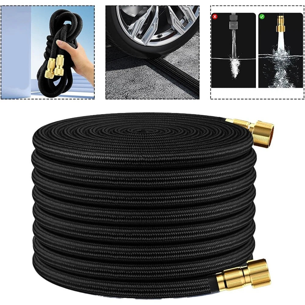 4X Stronger Deluxe Expandable Flexible Garden Water Hose +Nozzle 50FT & 100FT