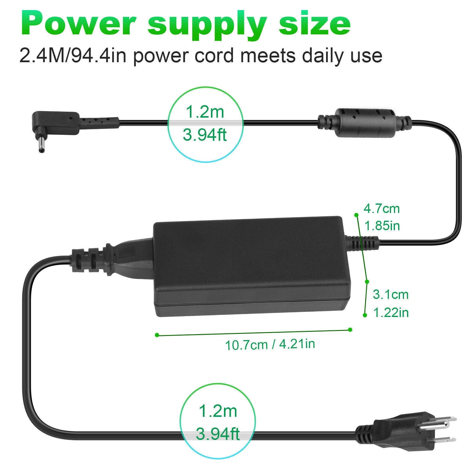 AC Adapter Charger Power Supply Cord for Acer Chromebook 15 CB3-532 15 CB5-571