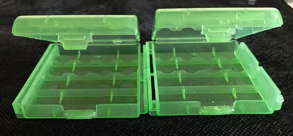 Brand New "2" Plastic Storage Case Holder Box for AA,10440, 14500 Battery Green