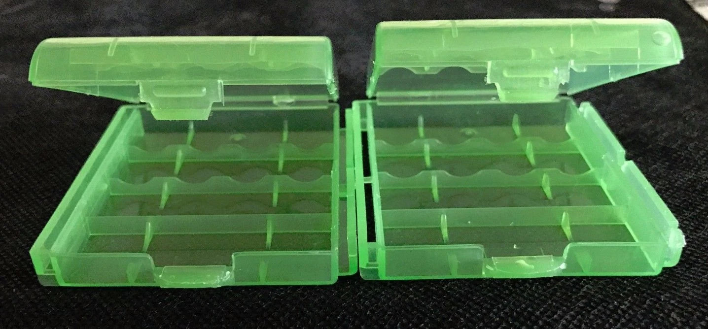 Brand New "2" Plastic Storage Case Holder Box for AA,10440, 14500 Battery Green