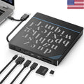 External CD DVD Drive USB 3.0 Type-C DVD CD-RW Player Burner for Laptop Desktop