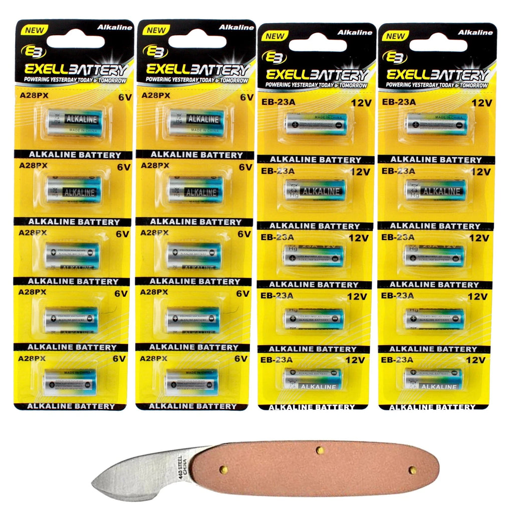 21pc Alkaline Batteries Kit Includes A28PX & 23A Batteries and Watch Opener