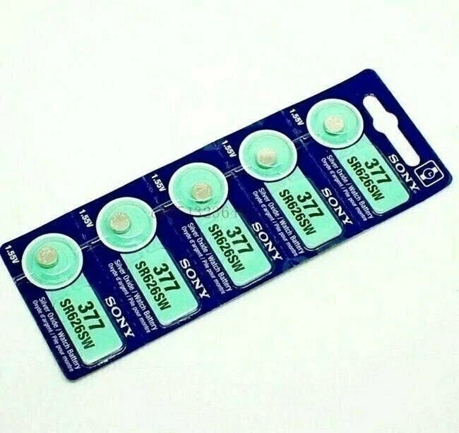 5 NEW SONY (Murata) 377 SR626SW SR66 V377 watch battery EXP 10/2022 - USA Seller