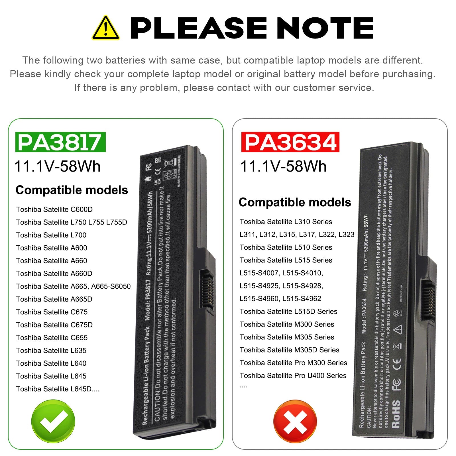 for Toshiba Li-ion Battery Pack Model PA3817U-1BRS Satellite L745-S4310 laptop