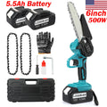 6" Electric Mini Chainsaw Handheld Cordless 550W 6Inch Wood Cutter 2 Battery US