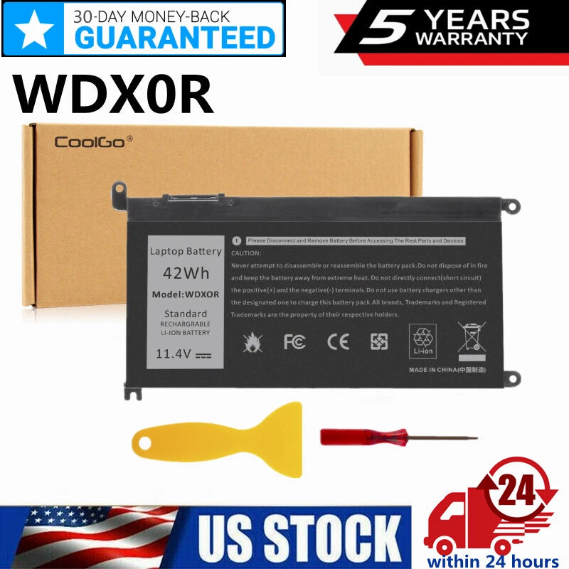 WDX0R Battery/Charger For DELL Inspiron 42Wh 15 5567 5568 13 5368 7368 7569 7579