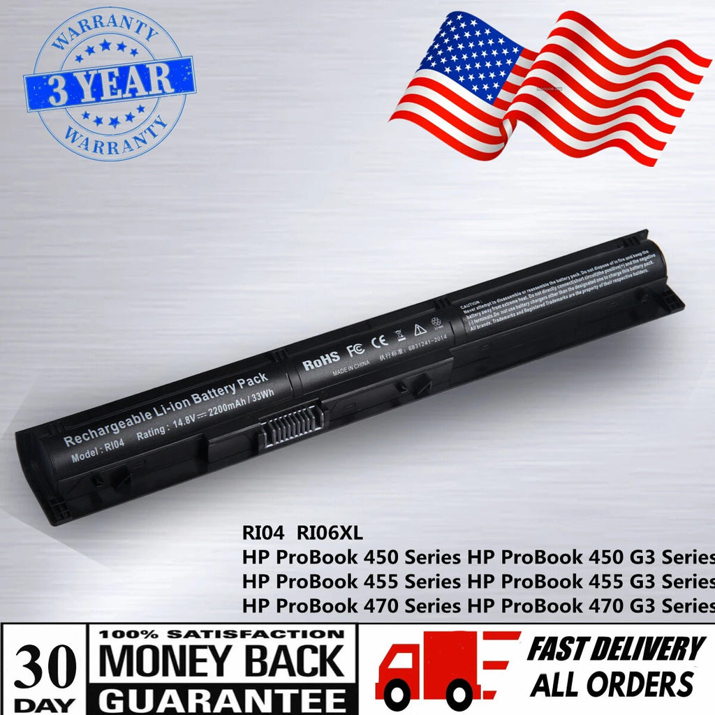 RI04 R104 Battery for HP ProBook 450 455 470 G3 Serie 805294-001 811063-421