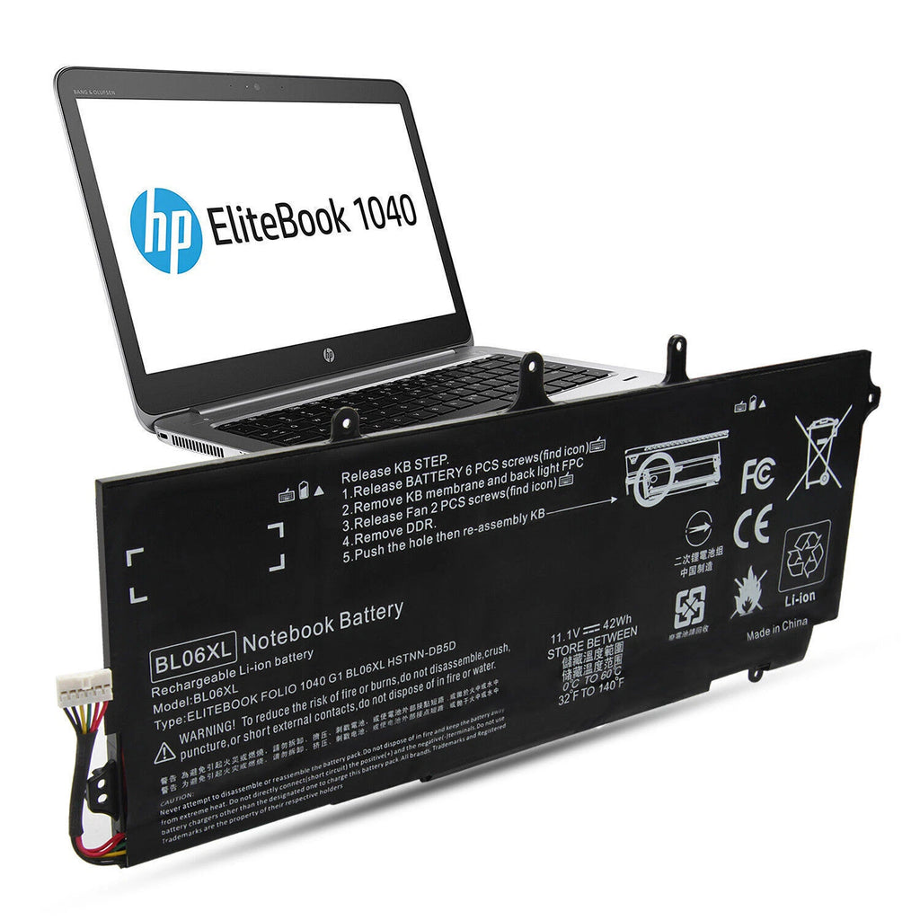 ?BL06XL Battery For HP EliteBook Folio 1040 G0 G1 G2 BL06042XL HSTNN-DB5D Series