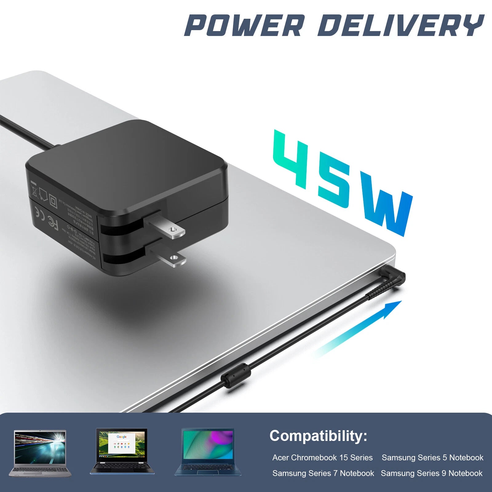 45W Charger AC Adapter For Samsung Series 5 7 9 900X NP900X4C NP900X3A NP900X3E