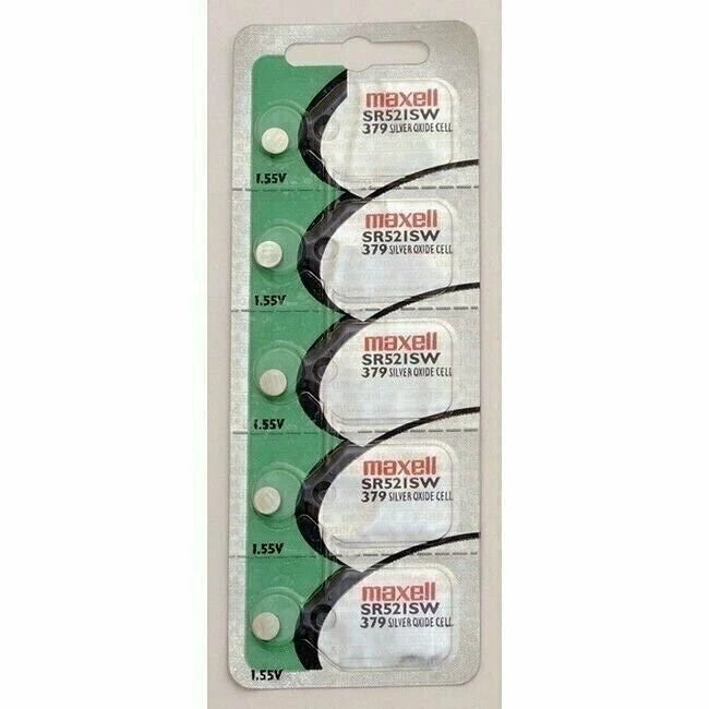 Maxell 379 SR521SW SR521 V379 SR63 JA Watch Battery 0% MERCURY ( 10 PC )