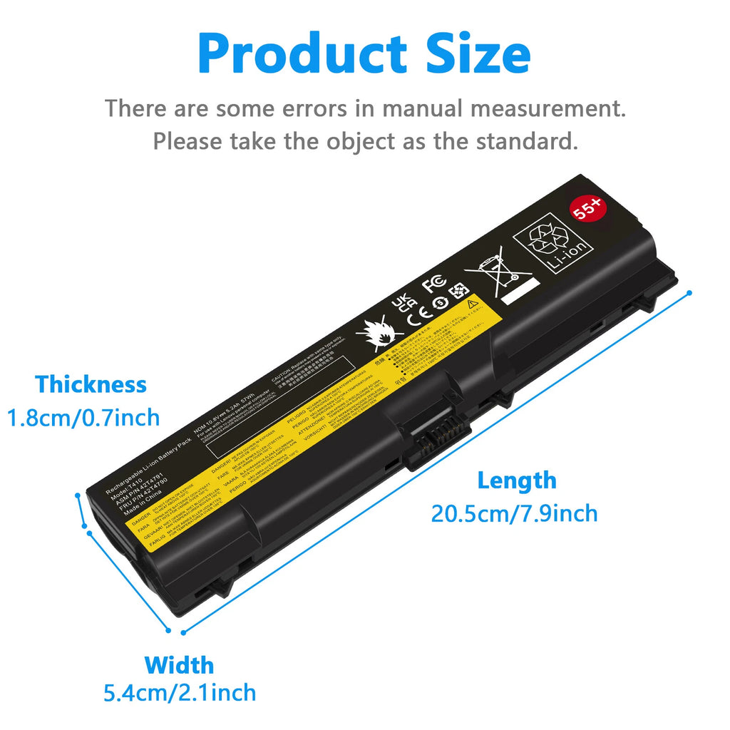 SL410 Battery For Lenovo Thinkpad E40 E50 E520 T410 T510 W520 SL510 CLG