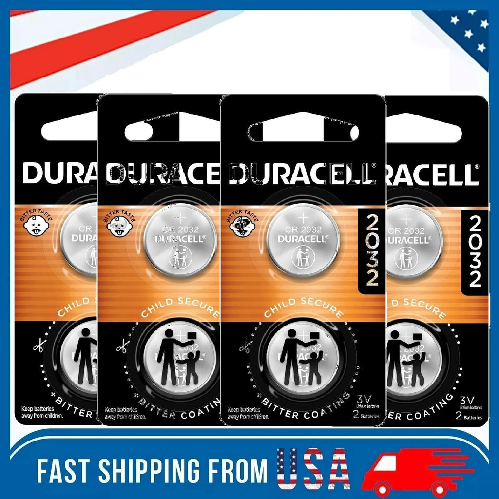 Duracell 2032 CR2032 DL2032 CR Lithium Button Cell Battery 8 Pack Exp. Jan 2034