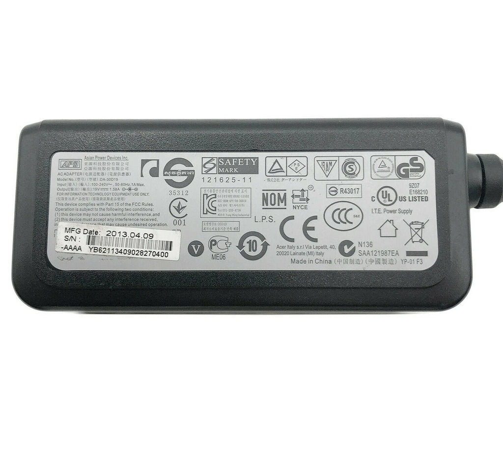 NEW Genuine 30W APD DA-30D19 AC Adapter Charger 19V 1.58A Power Supply OEM