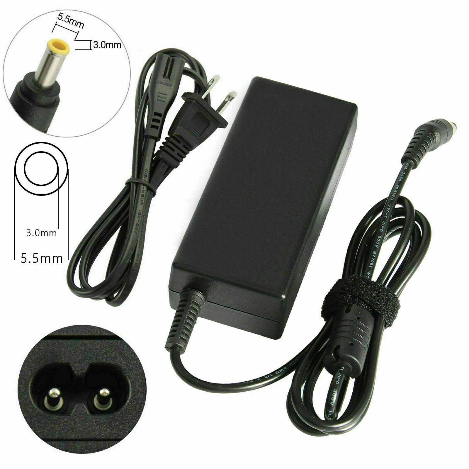 19V 3.16A 60W Laptop Charger for Samsung Power Adapter Supply Cord 5.5*3.0mm USA