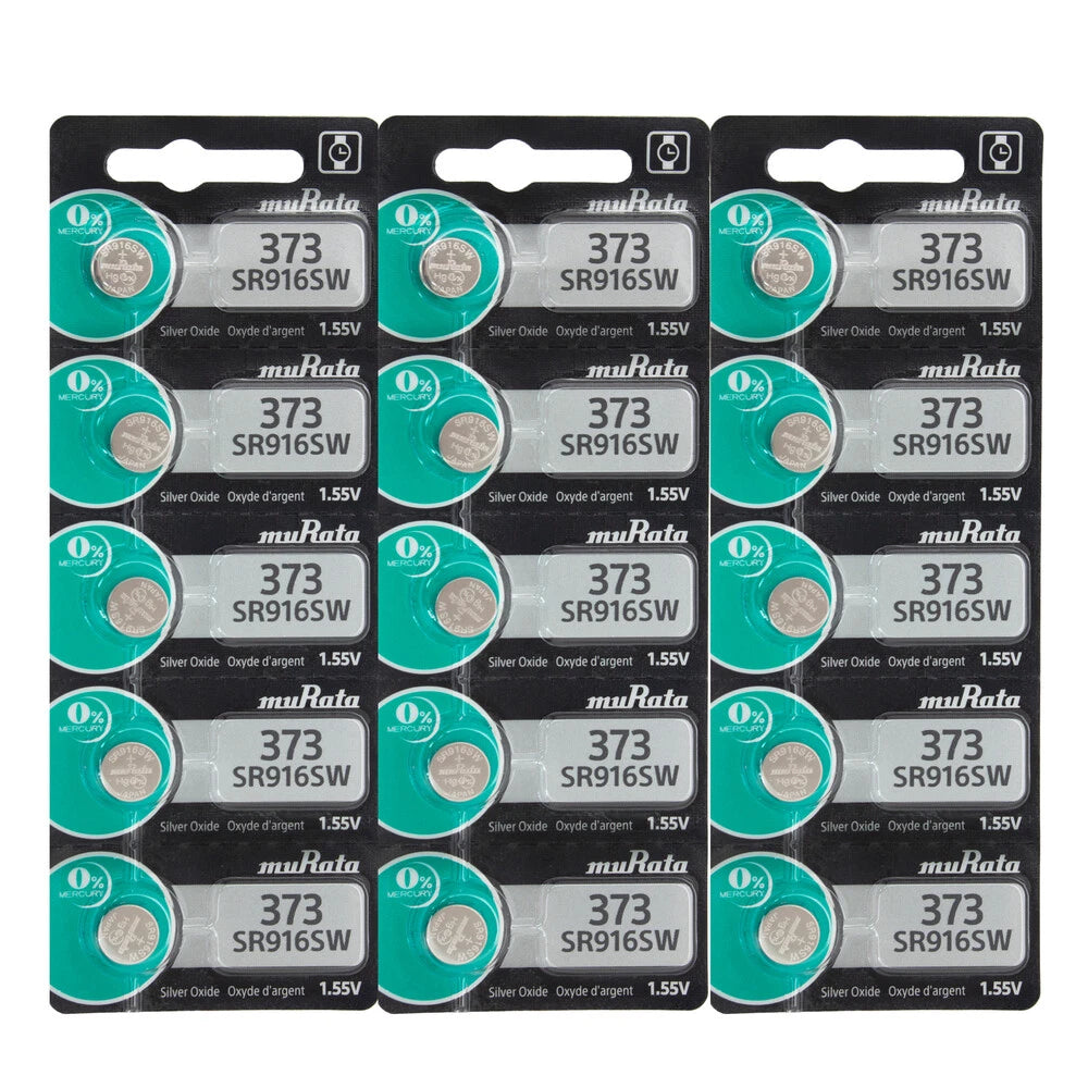 373 Murata Watch Batteries SR916SW 15 Batteries - Replaces Sony