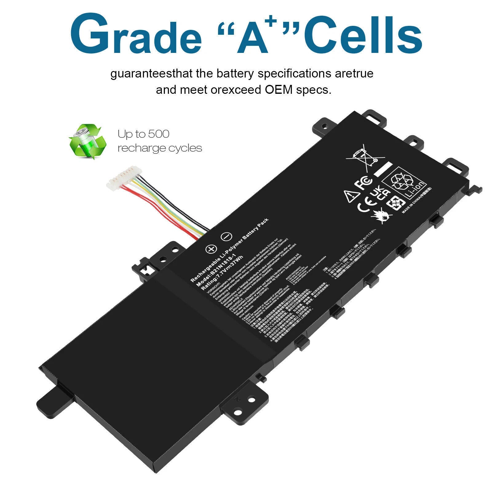 Battery C21N1818-1 For ASUS VivoBook 15 F512FA F512DA F512JA X512DA X512JA 37Wh