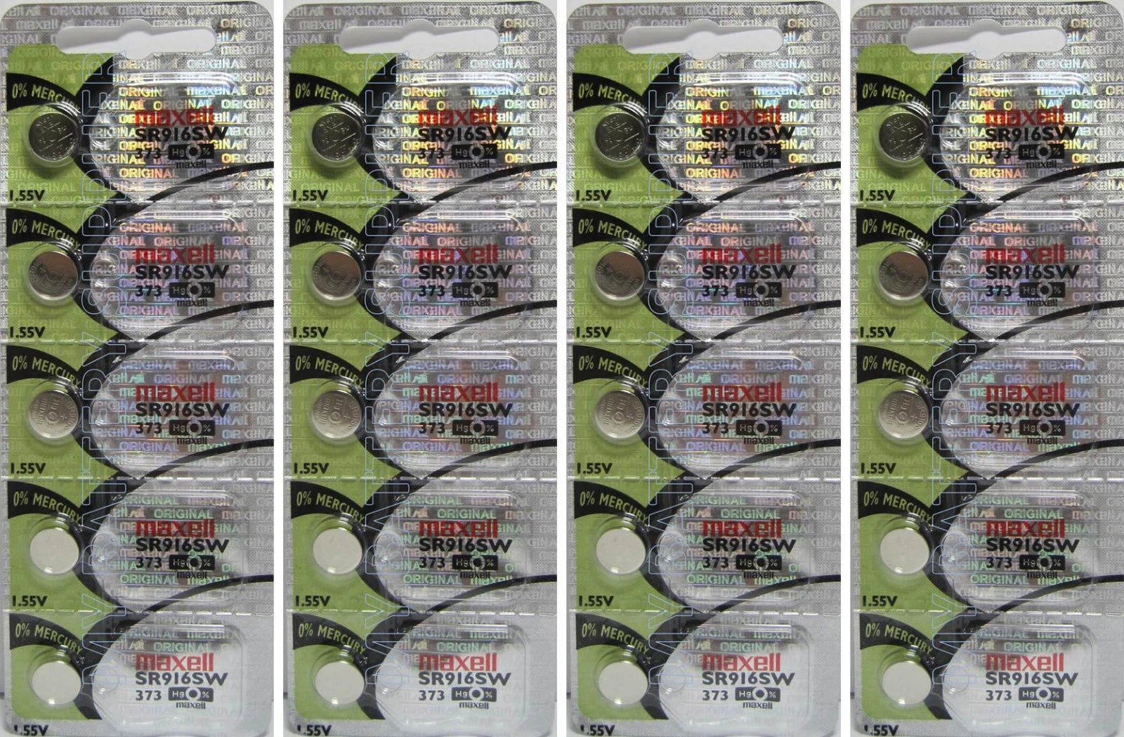 Maxell 373 Silver Oxide 20 Batteries (SR916SW)