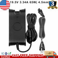 AC Adapter Laptop Charger For Dell 19.5V 3.34A 65W 4.5mm Barrel Tip