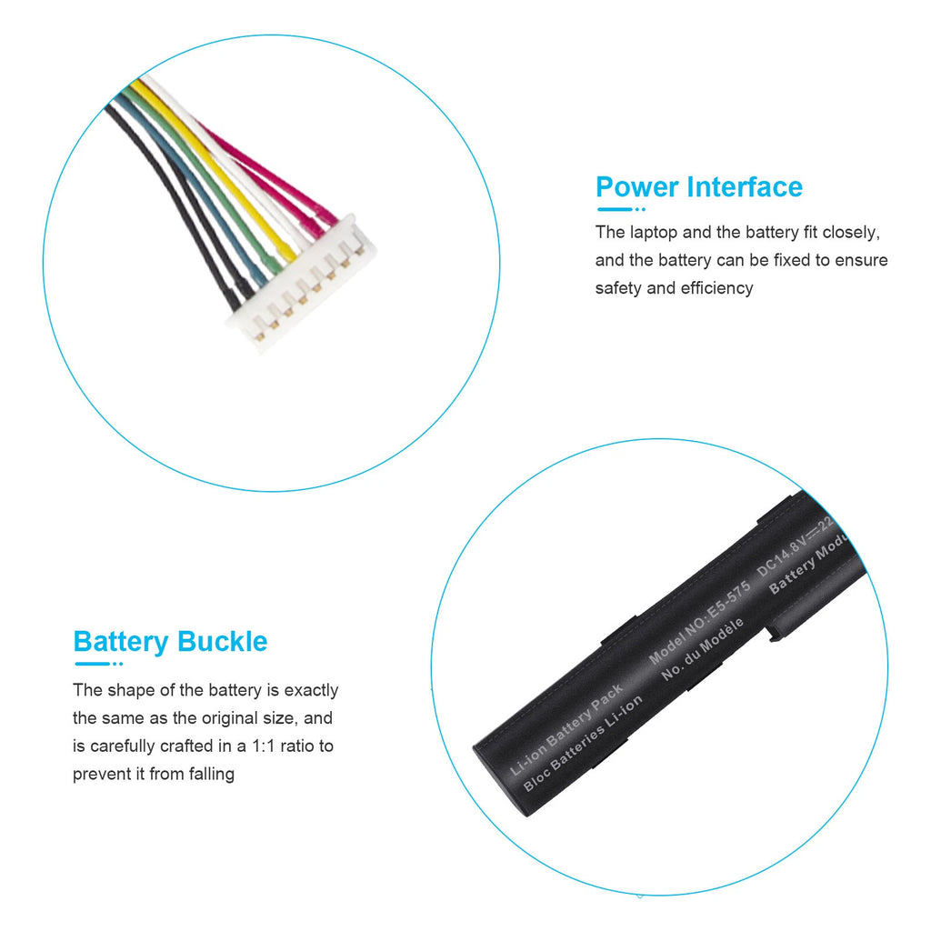 AS16A5K AS16A8K 4ICR19/66 Battery for Acer Aspire E15 E5-575 E5-576G F5-771G