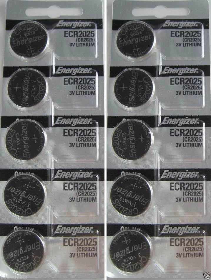10 x FRESH Genuine Energizer CR2025 ECR2025 3V Coin Button Battery Fast Shipping