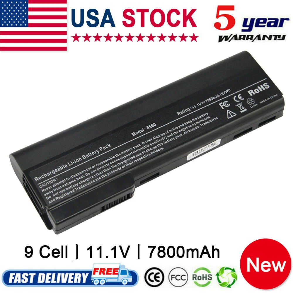 8460p 8460w 9 Cell Battery for HP EliteBook 8470p 8470w 8560p 8570p HSTNN-I91C