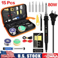 80W Electric Soldering Iron Welding Gun Kit Solder Wire Adjustable Temperature