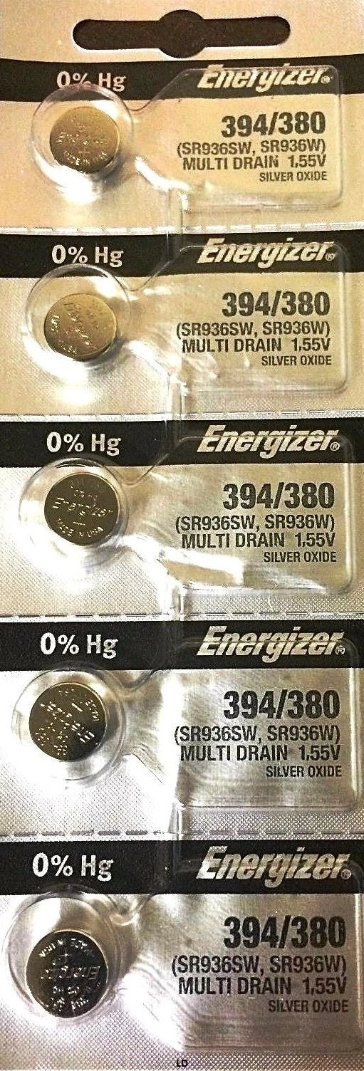 ENERGIZER 394 380 WATCH BATTERIES SR936SW (10 Piece) Sealed Authorized Seller