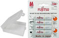 4 Fujitsu AA Rechargeable NiMH 1.2V Min. 1900mAh Batteries - With Battery holder