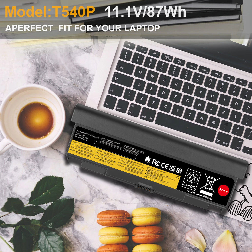 ?57++ Battery For Lenovo ThinkPad T440P T540P W540 W541 L440 L540 Series 87Wh